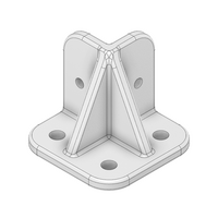 MODULAR SOLUTIONS FOOT 45MM X 45MM TWO SIDED W/13MM FLOOR ANCHOR HOLES